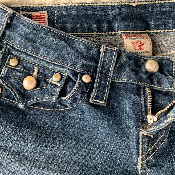 USA | True Religion Joey Jeans | low-cut/flare sz 26 | rare & perfect condition! - Picture 5 of 15